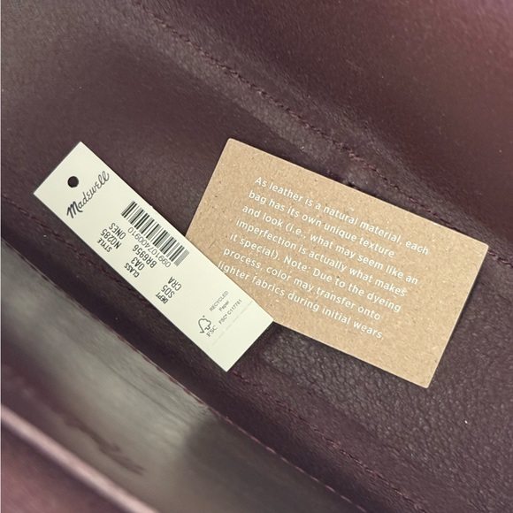 NWT Madewell Essentials Crescent Sling Bag in Chocolate Raisin - Picture 11 of 11
